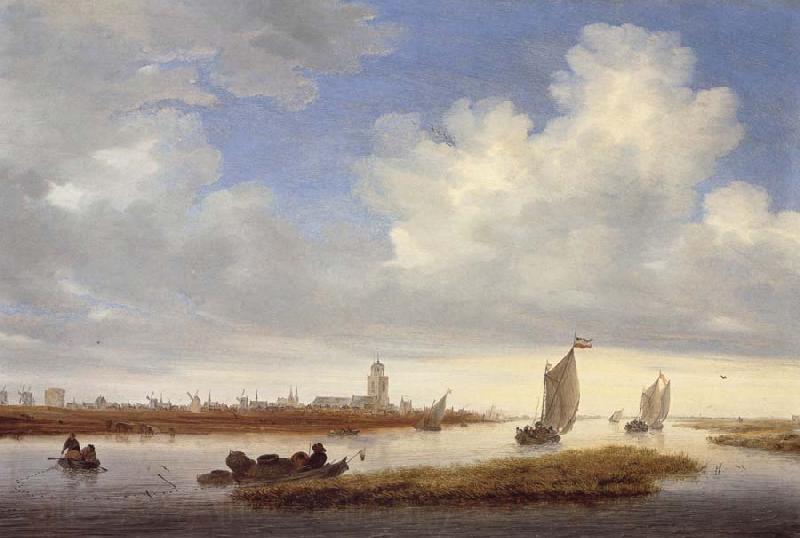 RUYSDAEL, Salomon van A View of Deventer Spain oil painting art